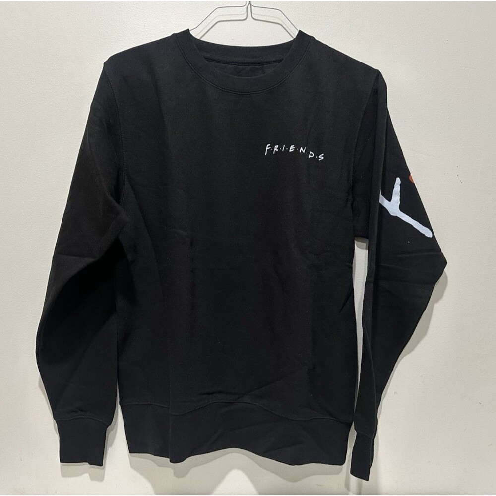 Friends Unisex size Small black sweatshirt crew neck graphic print long sleeve